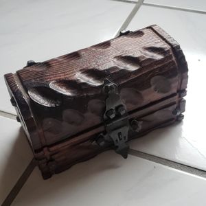 Vintage rare wood "keepsake"trunk with lock option
